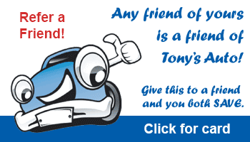 Refer a Friend Logo | Tony's Auto Service Center